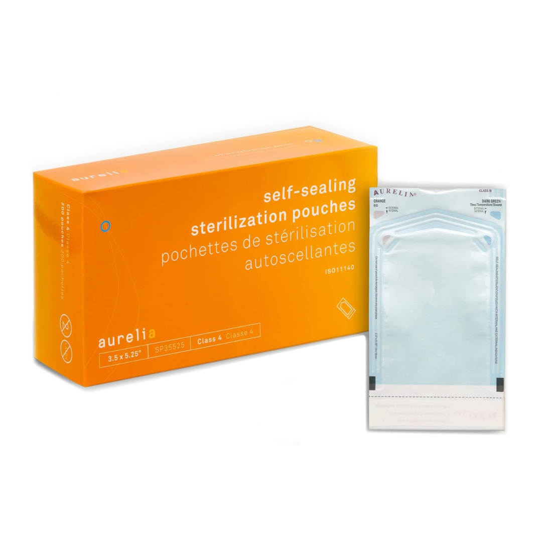 Aurelia Self-Sealing Sterilization Pouches – Dental & Medical Use – Multiple Sizes