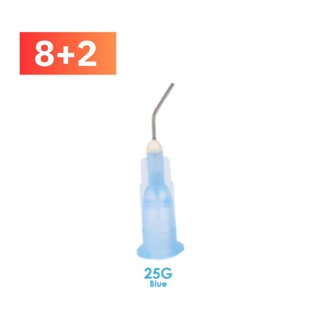 Flow Tips 100 pcs / Box – 25G Blue Single-Use Dental Tip Refills