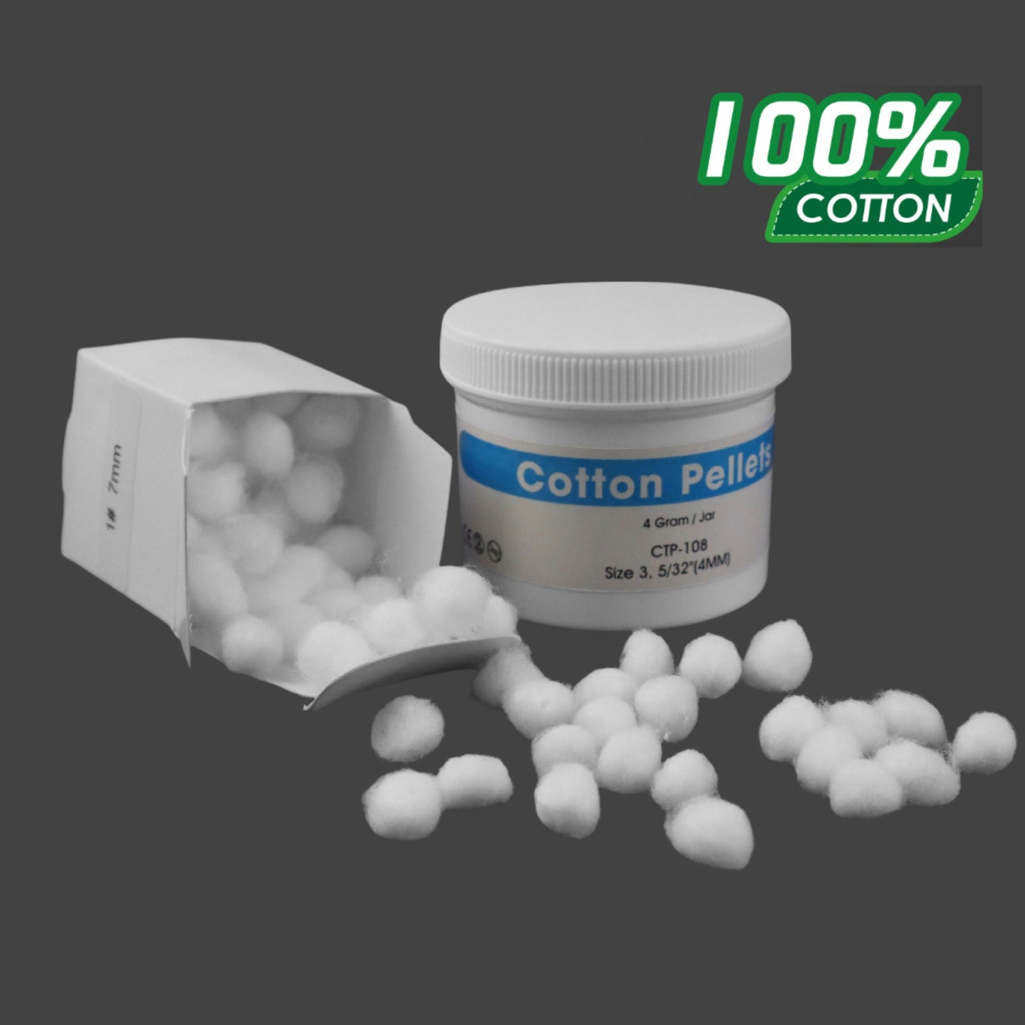 3BS Dahabi Dental Cotton Pellets 100% Medical Grade Size 2 and 3 Non-Sterile