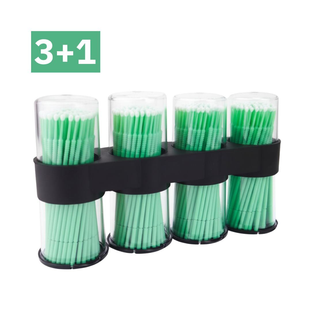 Applicateurs micro-brosse 005 – Réguliers 4″ – Vert – 100/Tube