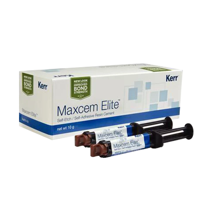 Kerr Maxcem Elite Clear resin cement refill, two 5 g syringes