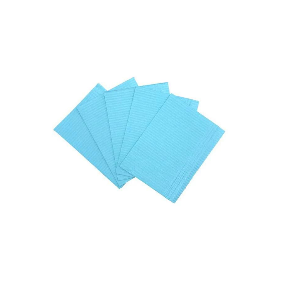 Blue dental patient bibs 13x18 500/box