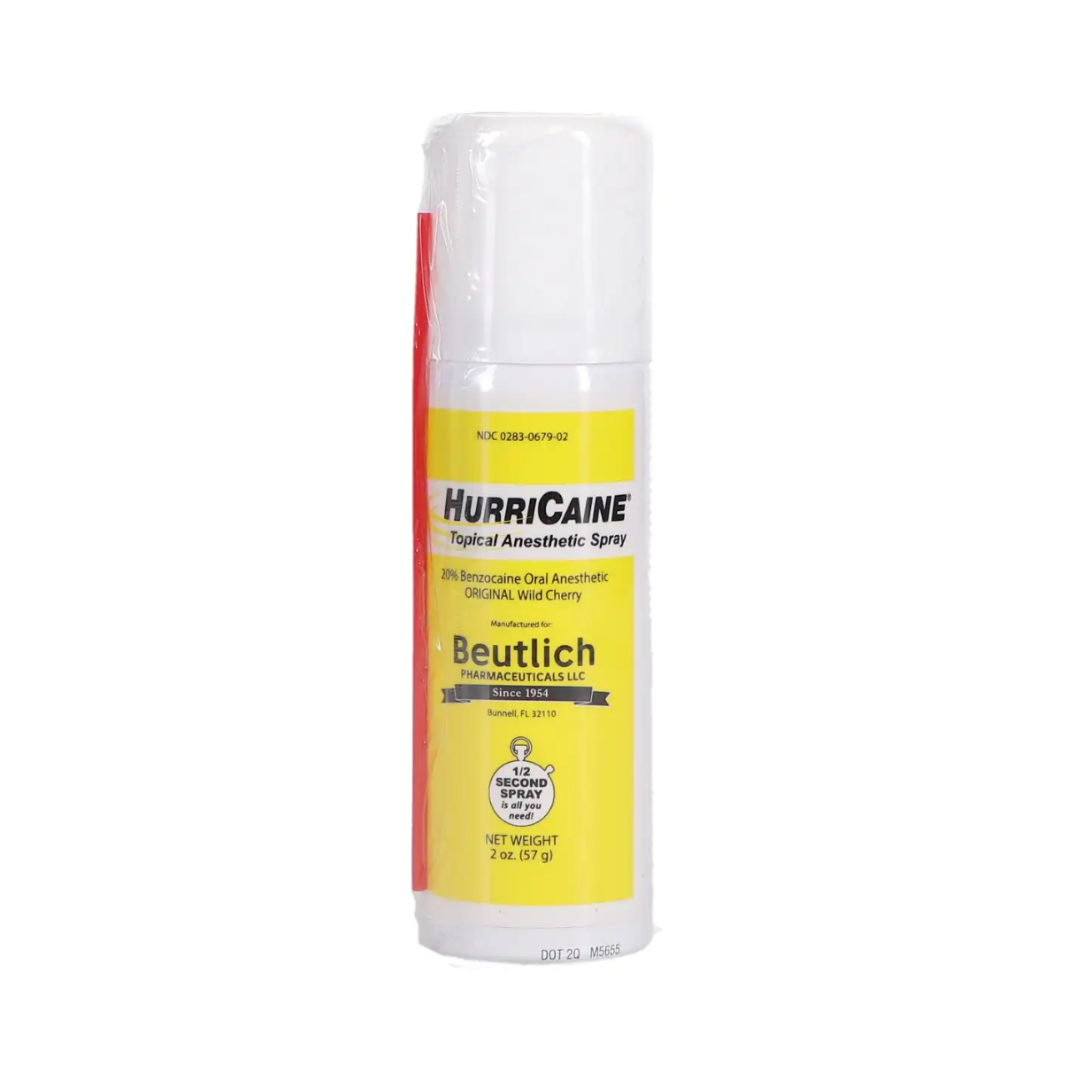 HurriCaine® Topical Anesthetic Spray – 20% Benzocaine – 2 oz – Wild Cherry – 0283-0679-02