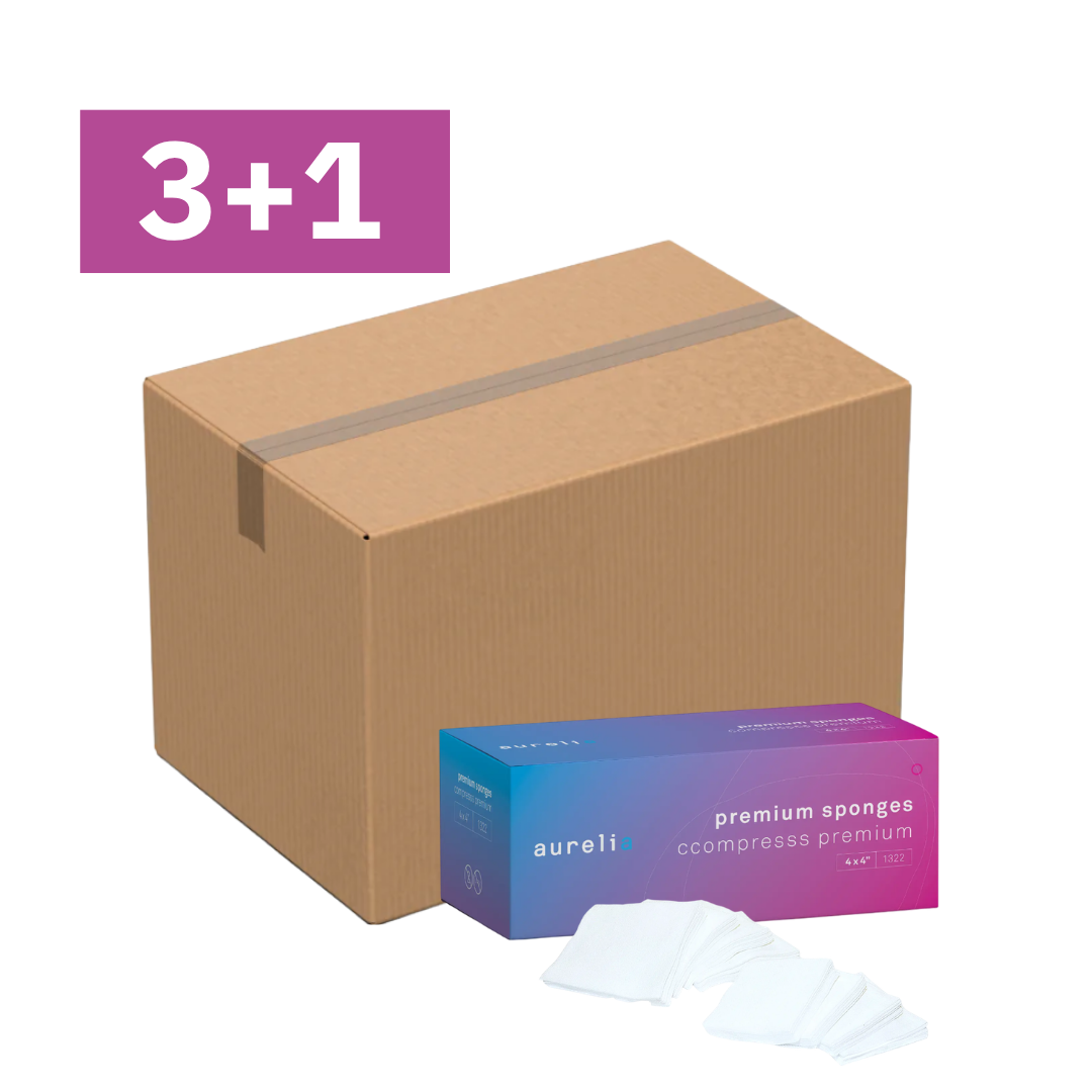 Compresses non-tissées Aurelia Premium | 4"x4" | 4 épaisseurs | 2 000/boîte | Qualité dentaire Canada
