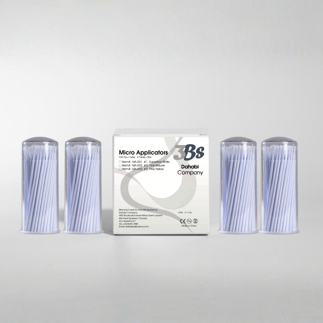 Dental Micro Applicators Superfine White (1.0mm) – 100/Tube | 3BS Dahabi