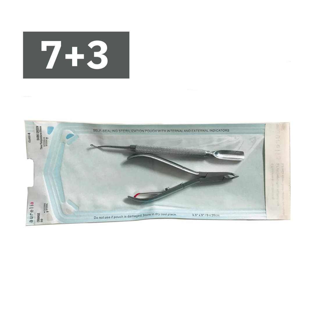 Auerlia Packaged medical instruments with a sterilization pouch