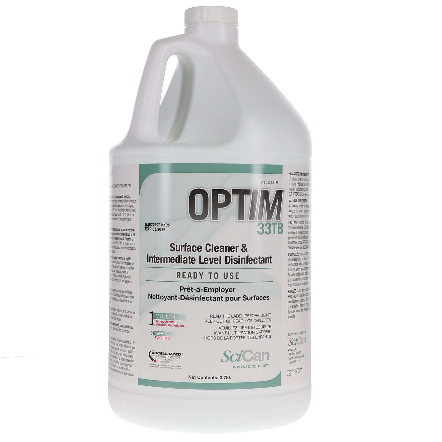 Optim 33TB, Disinfectant Liquid