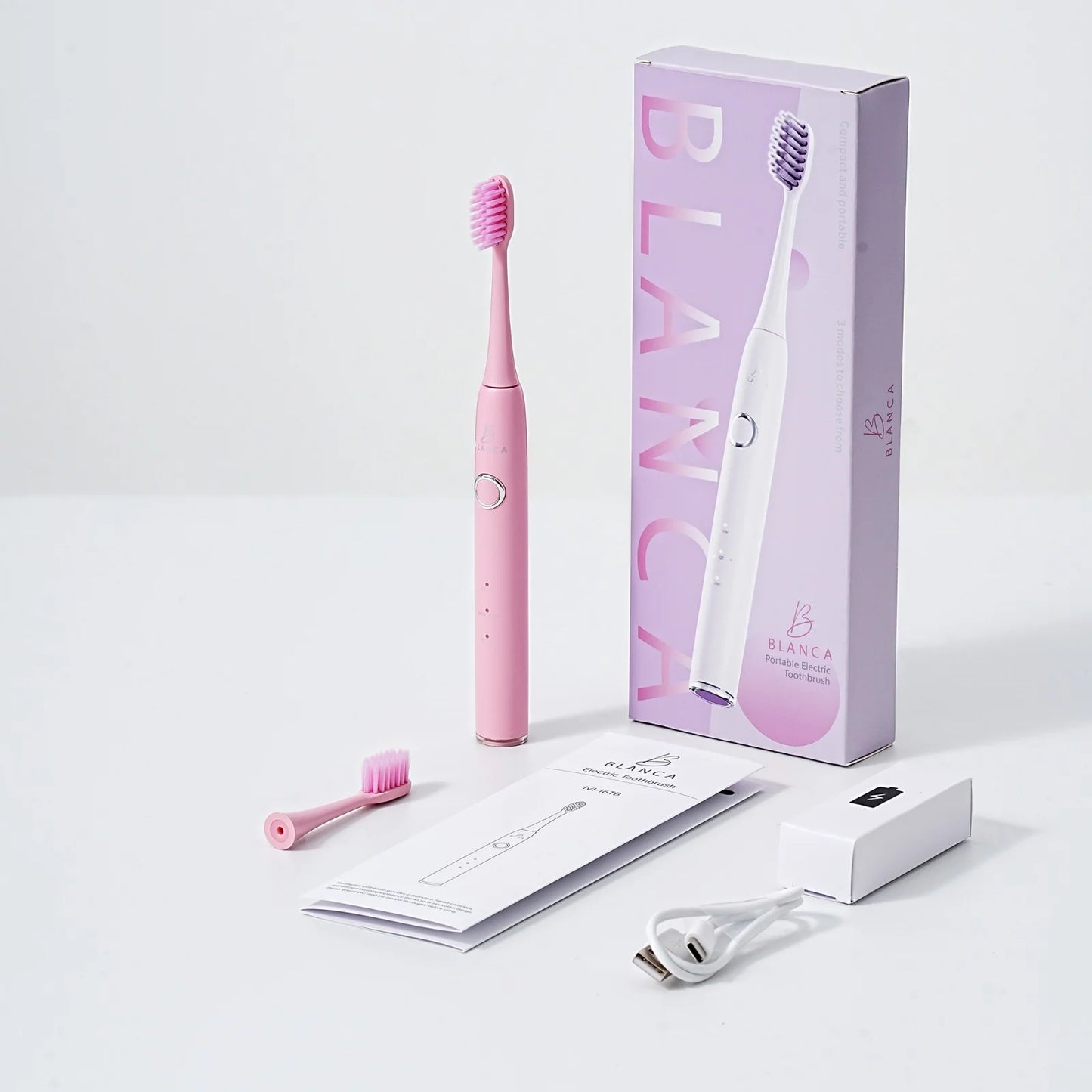 Pink Blanca manual toothbrush patient retail dental clinic oral hygiene Canada