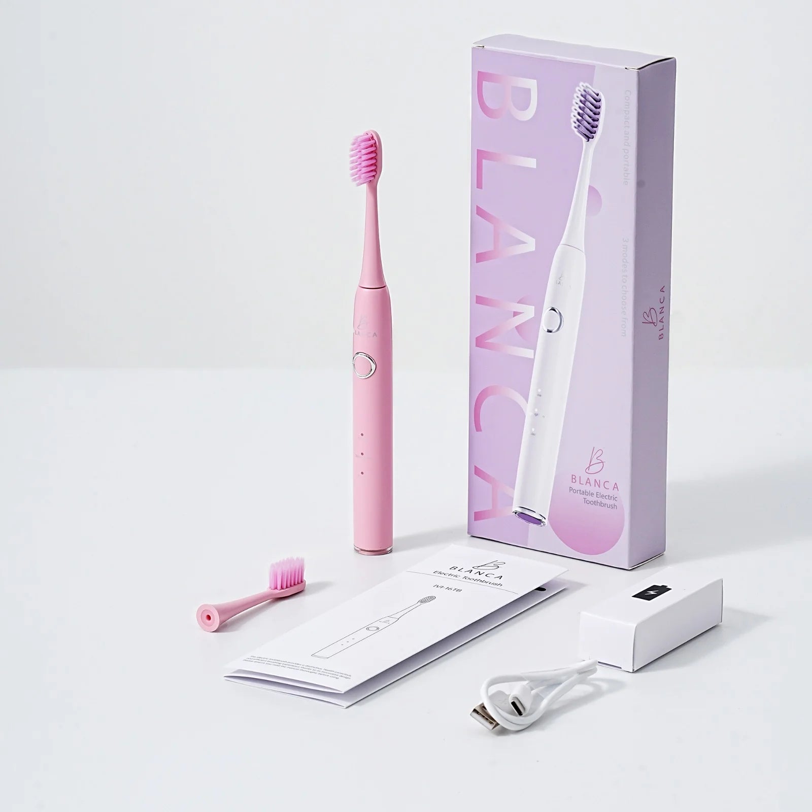 Pink Blanca manual toothbrush patient retail dental clinic oral hygiene Canada
