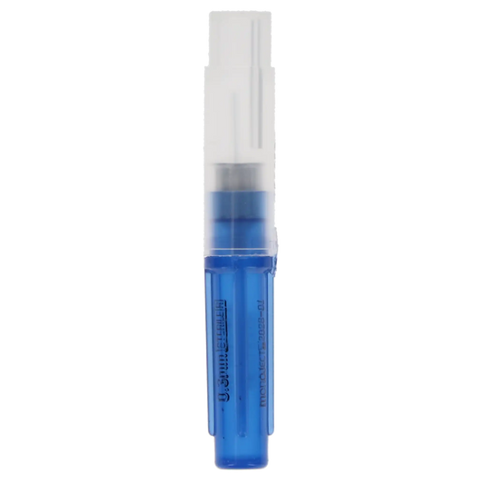 Monoject Needles, Metal Hub, # 401, Ga 30, Extra Short, Blue