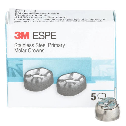 3M ESPE stainless steel primary molar crowns for lower left primary teeth