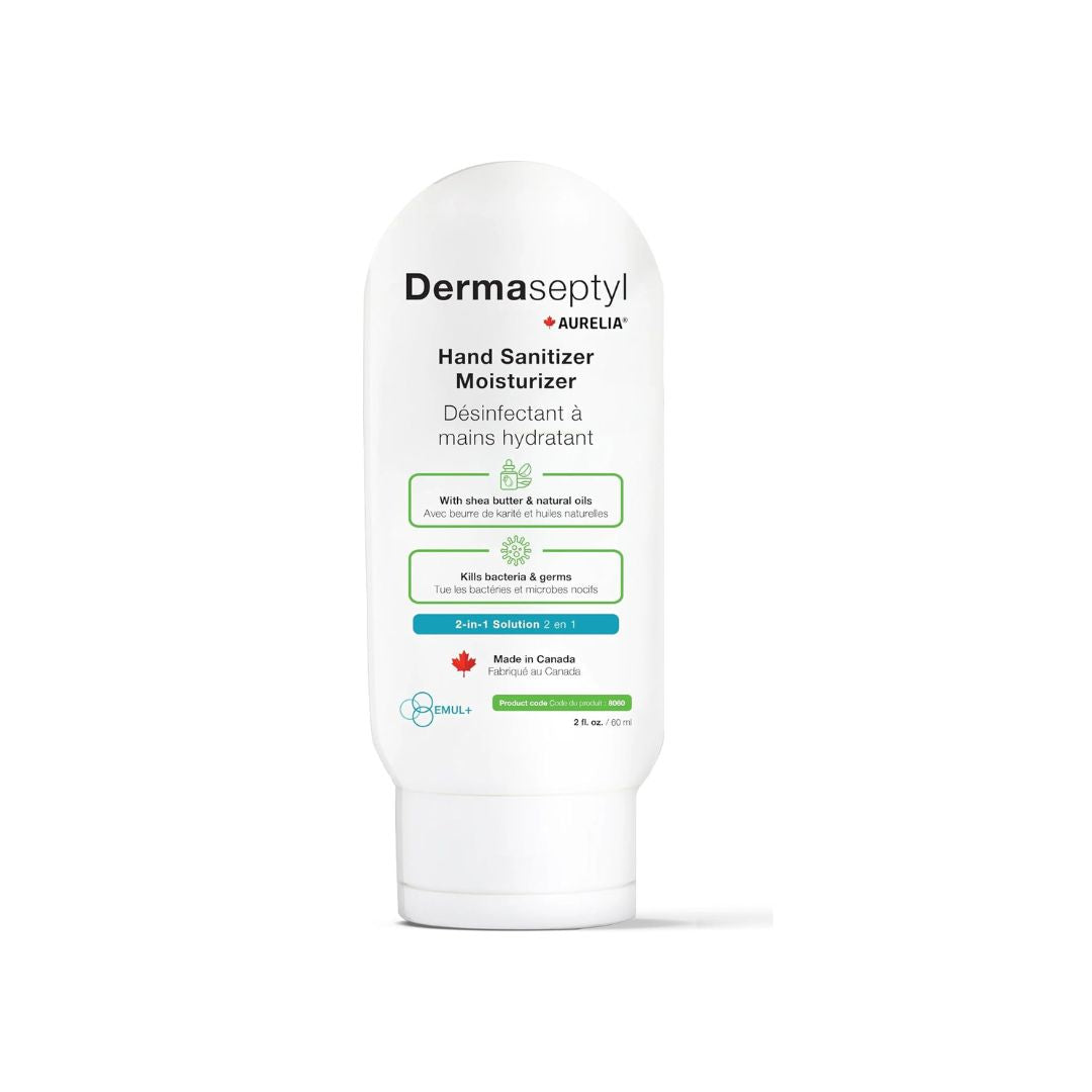 Désinfectant antiseptique pour les mains DermaSeptyl – 63 % d'alcool éthylique – Formule hydratante (60 ml ou 500 ml)