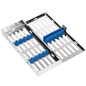 5-instrument stainless steel dental sterilization cassette non-detachable without lock
