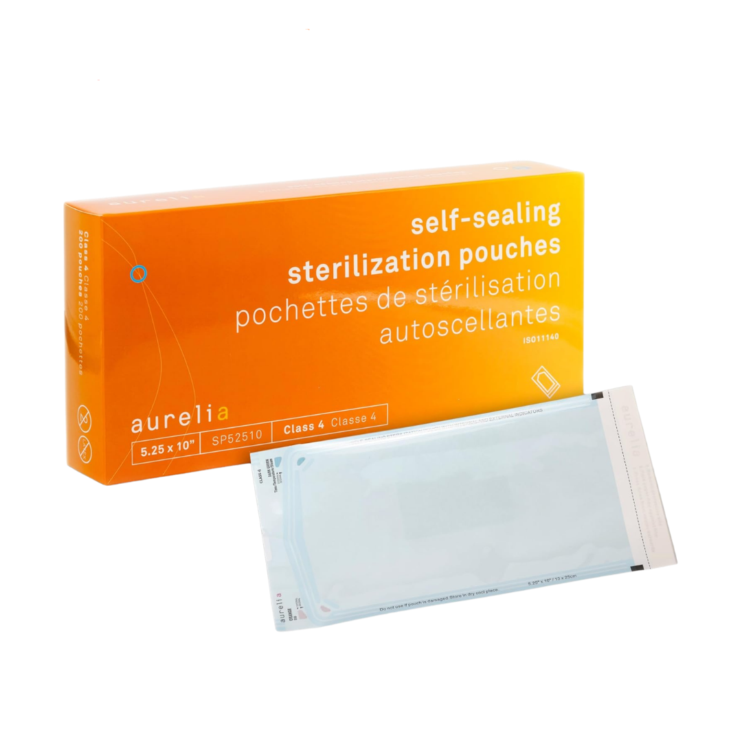 Sachets de stérilisation auto-scellants Aurelia – Usage dentaire et médical – Tailles multiples