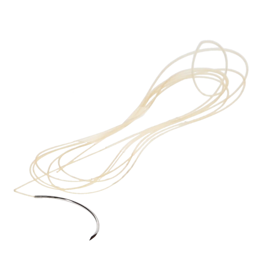 Plain gut suture 5-0 with C17 RC needle (12 mm, 3/8 circle), 18" (45 cm), 12/pack, 535B