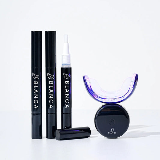 Blanca dental care products including mouthguards and applicators Blanca gel whitening pen touch-up whitening dental patient retail Canada