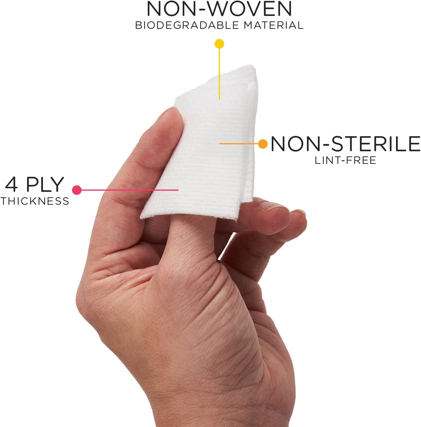 Éponges Premium Aurélia – 4 épaisseurs, non-tissées, non-stériles – 5×5 cm ou 10×10 cm