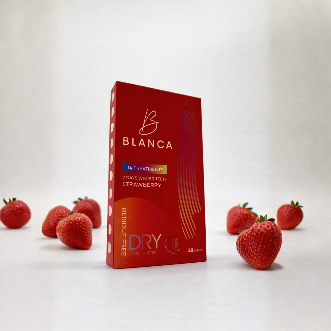 Blanca Blush Berry flavoured whitening strips dental clinic retail Canada