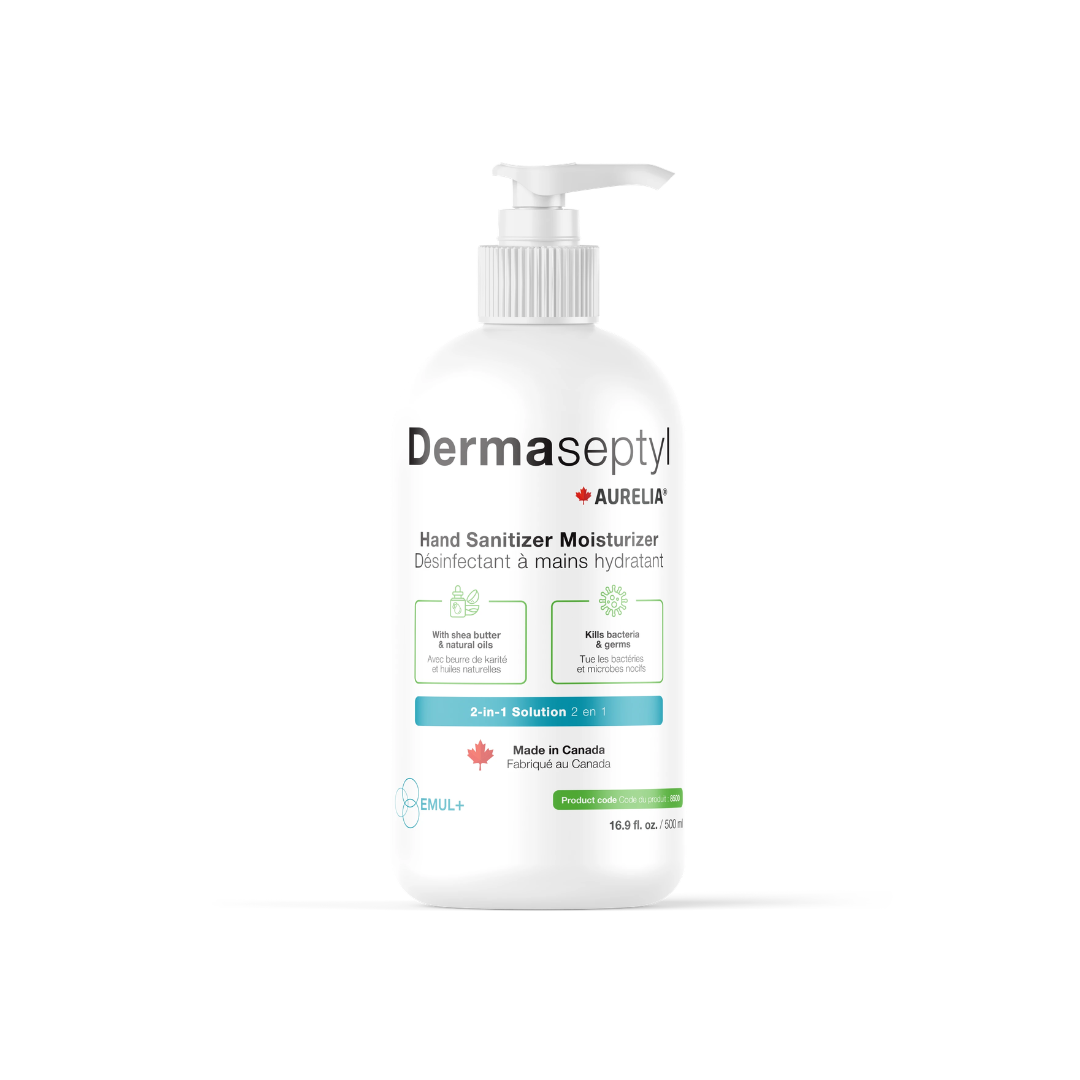Buy DermaSeptyl Hand Sanitizer 500ml Pump Canada | 63% Alcohol | Kills 99.9% Bacteria