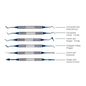 6-piece dental composite instrument kit in pouch