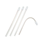 Aurelia Saliva Ejectors – Clear Tube with White Tip – 100/Bag | Dental Suction Tips