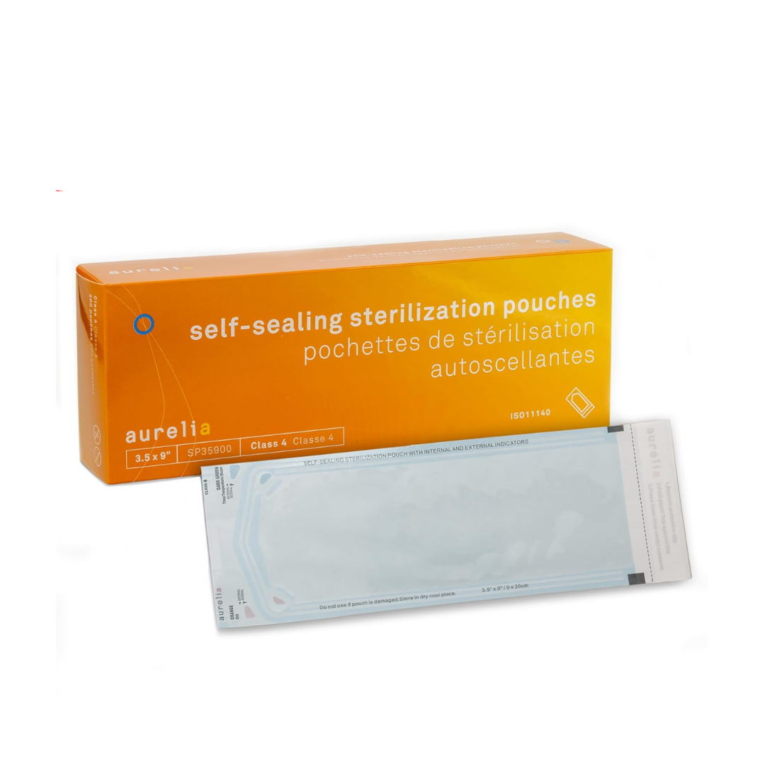 Sachets de stérilisation auto-scellants Aurelia – Usage dentaire et médical – Tailles multiples