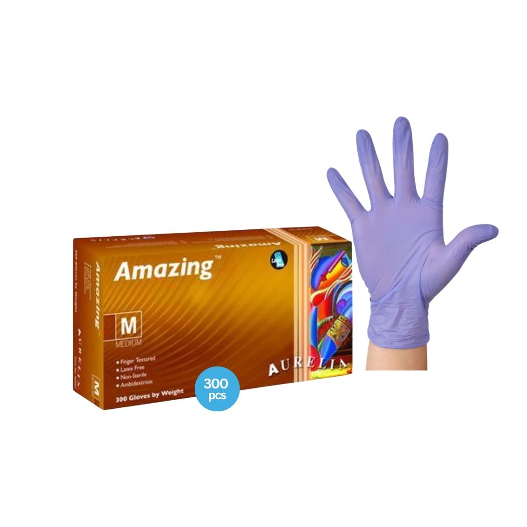 Aurelia Amazing Nitrile Gloves Medium Purple 300/Box | Canada