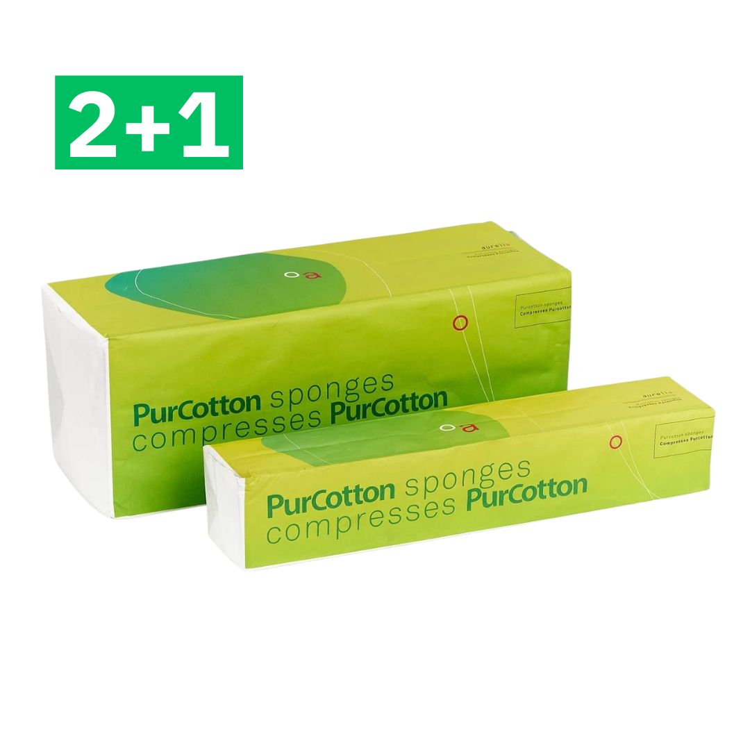Éponges Premium Aurélia – 4 épaisseurs, non-tissées, non-stériles – 5×5 cm ou 10×10 cm