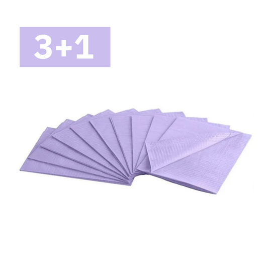 Aurelia Dental Bibs – Lavender – 500 per Case | Extra Absorbent & Latex-Free – Canada