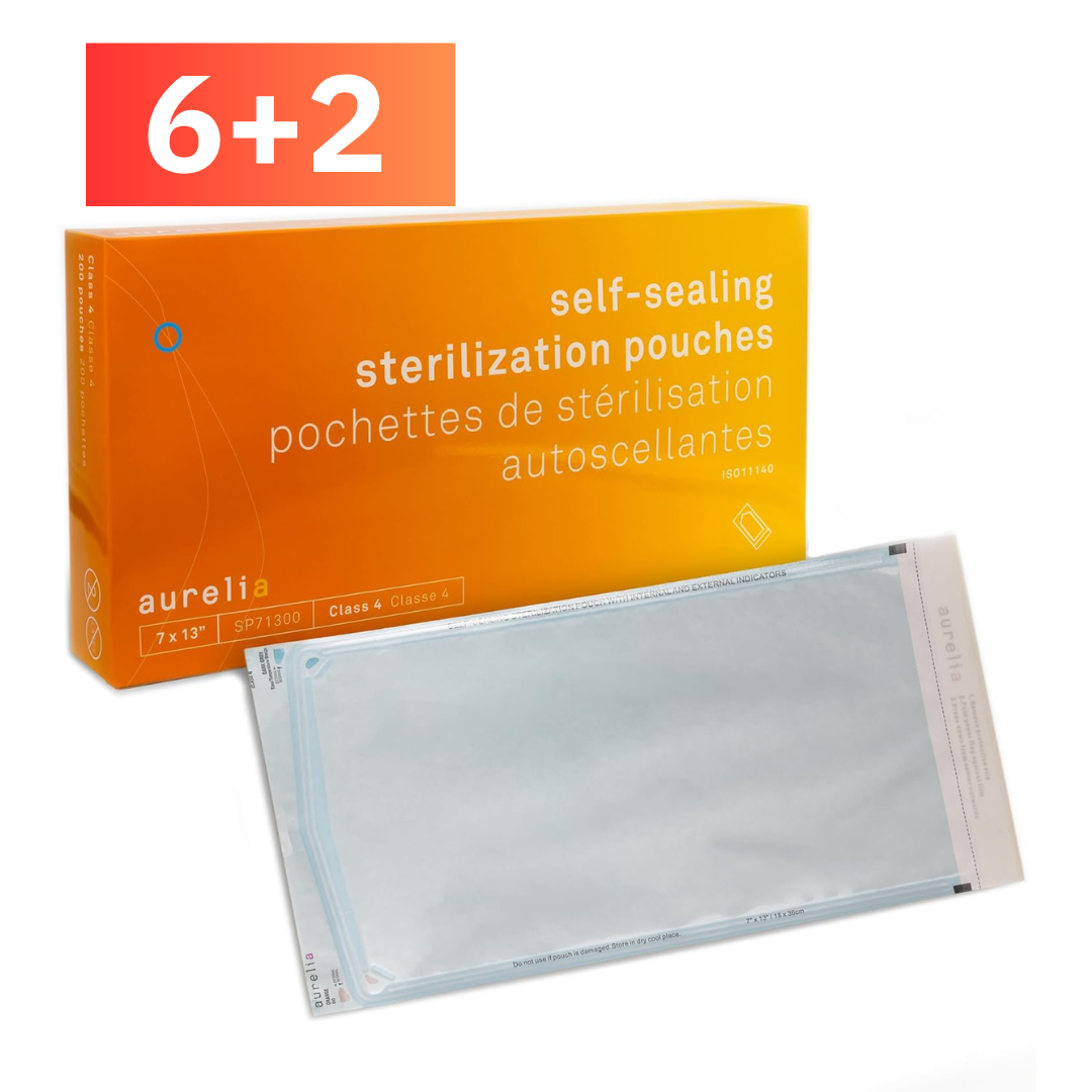 Sachets de stérilisation auto-scellants Aurelia – Usage dentaire et médical – Tailles multiples