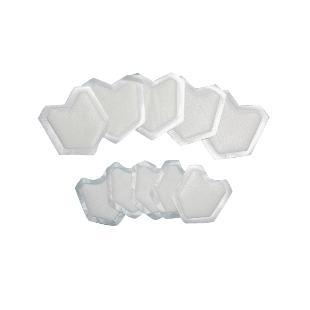 Absorbent dental isolator pad with polyethylene backing, regular style, for parotid isolation