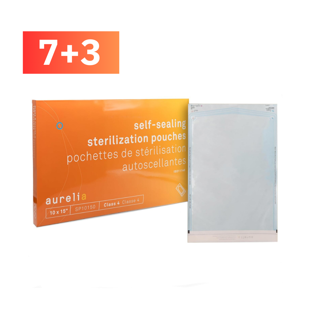 Aurelia self-sealing sterilization pouches Size:10" x 15" (25 cm x 41 cm)