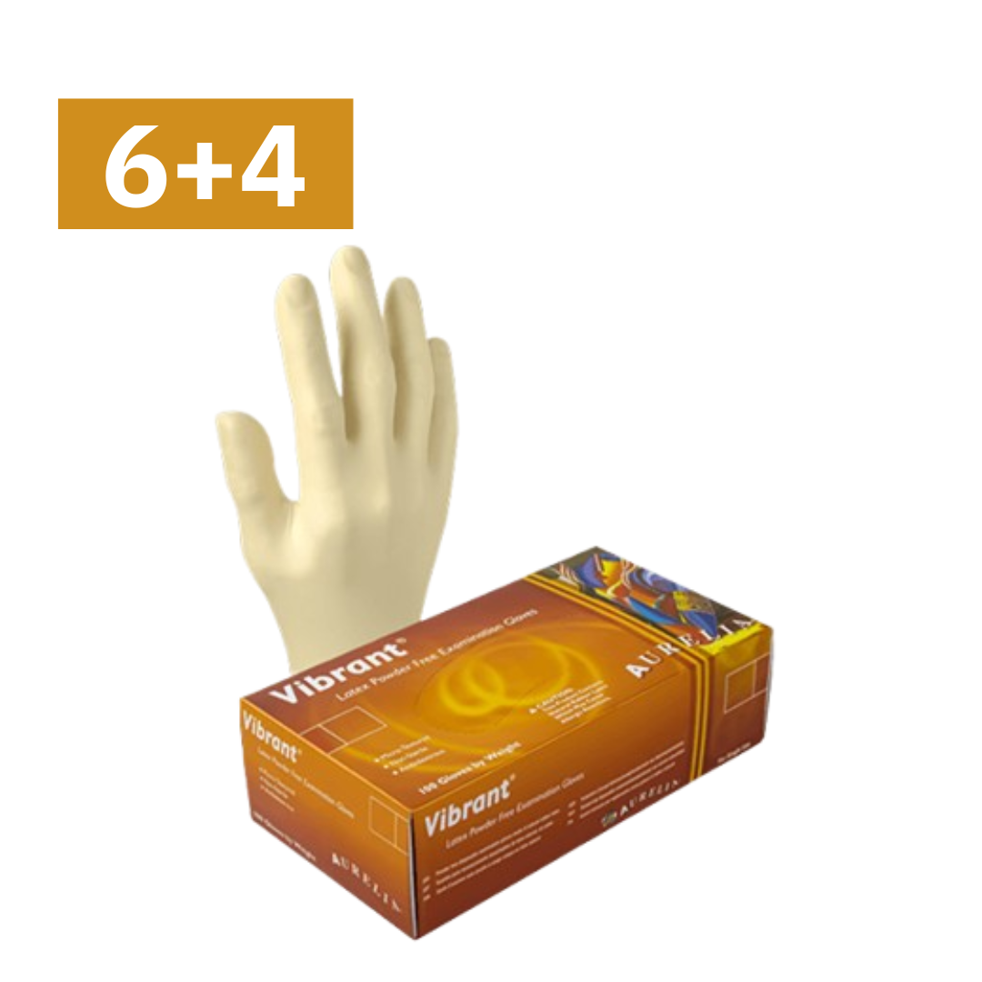 Aurelia Vibrant Latex Gloves Large 100/Box | Powder-Free 5 Mil Canada