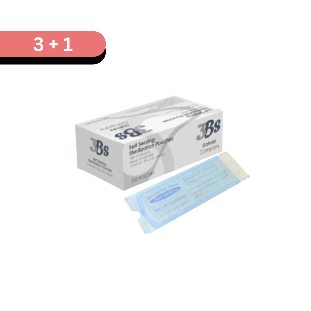 Dental disposable Sterilization Pouches 006, 3.5'' x 10'', 200/box Pochettes de stérilisation jetables dentaires 006, 3.5'' x 10'', 200/boîte