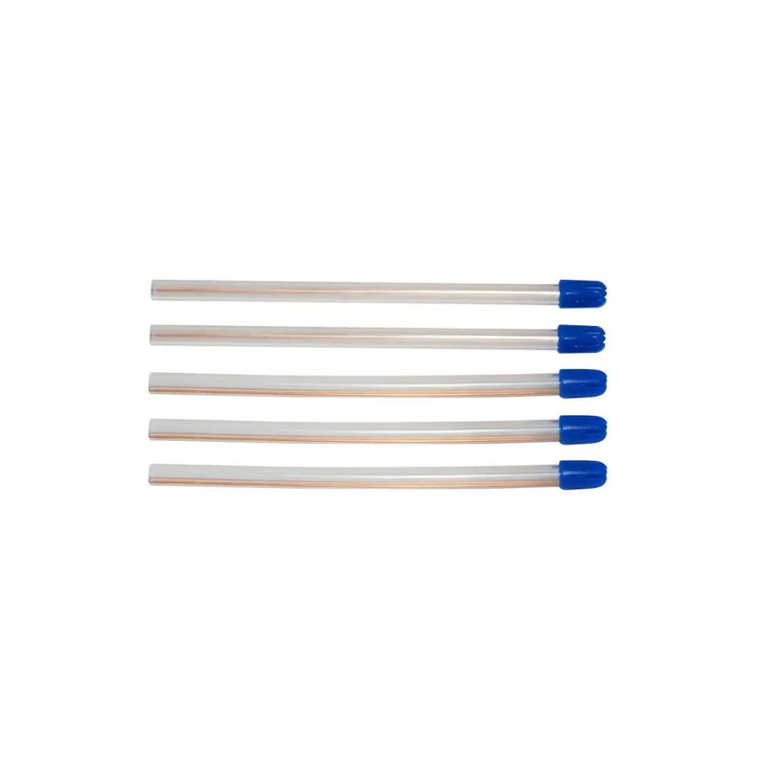 Dental Disposables, Saliva Ejectors 100/box, clear with blue tip. Éjecteurs de salive jetables pour usage dentaire, 100/boîte, transparents avec embout bleu