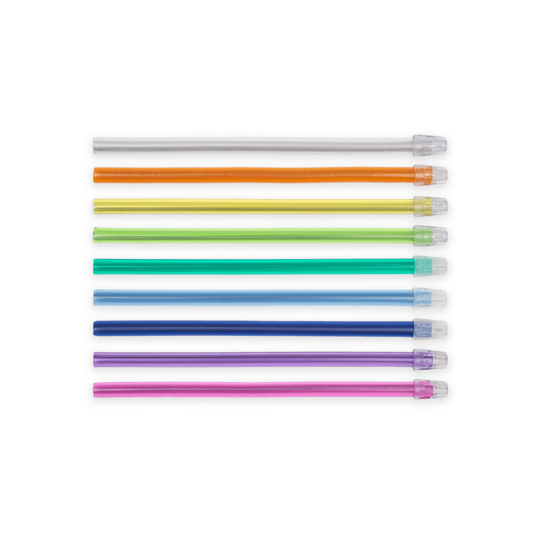 Dental Disposables, Saliva Ejector Assorted Color, 100/Bg. Éjecteurs de salive jetables pour usage dentaire, couleurs assorties, 100/sac