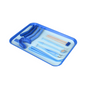 Blue reusable plastic dental instrument tray 8.5 x 11.8 inches for dental clinic Canada 3BS Dahabi