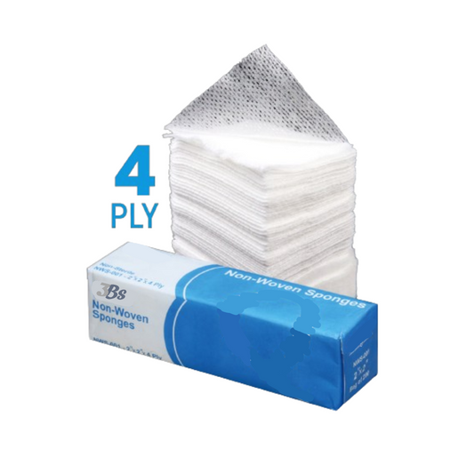 Non-Woven Sponges, Non-Sterile, 4-Ply, 4" x 4", 2000/Pk