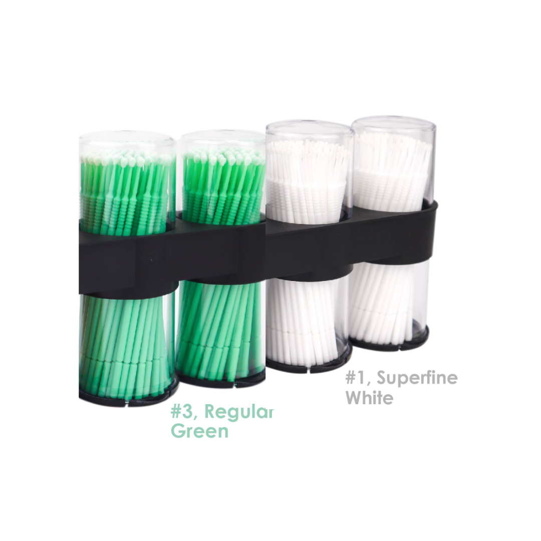 Micro-Brush Applicators 005, 4", Regular, Green, 4 x 100/Pk,