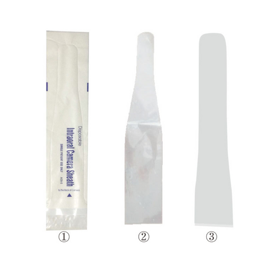 Intra oral Camera Sleeves, 10.2"×2" , Clear/White, 500/Pk