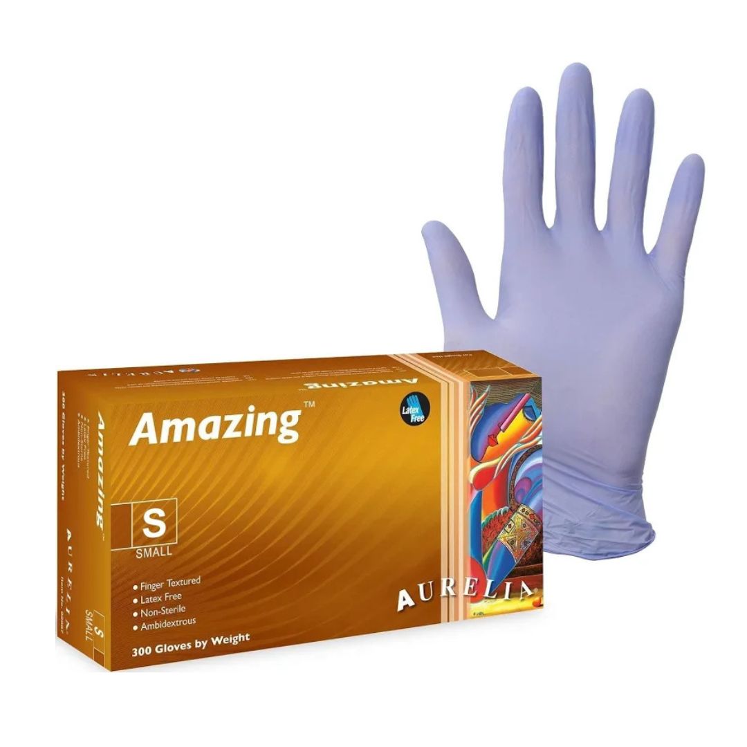 Aurelia Amazing Nitrile Examination Gloves | Small | Purple | Powder-Free | 300/Box