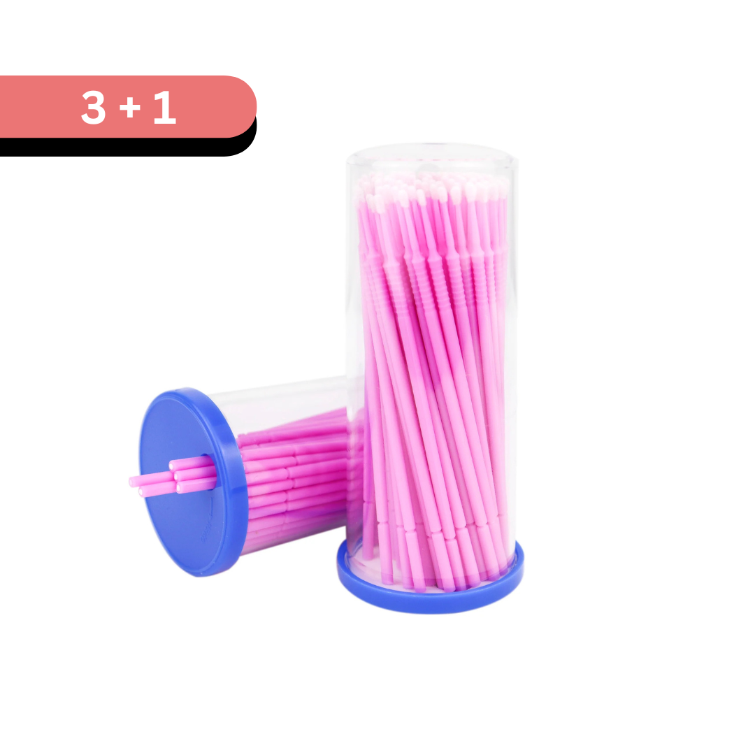 Micro-Brush Applicators, 4", Fine, Mauve, 4 x 100/Pk. Applicateurs micro-brosses, 4", fins, mauves, 4 x 100/paquet