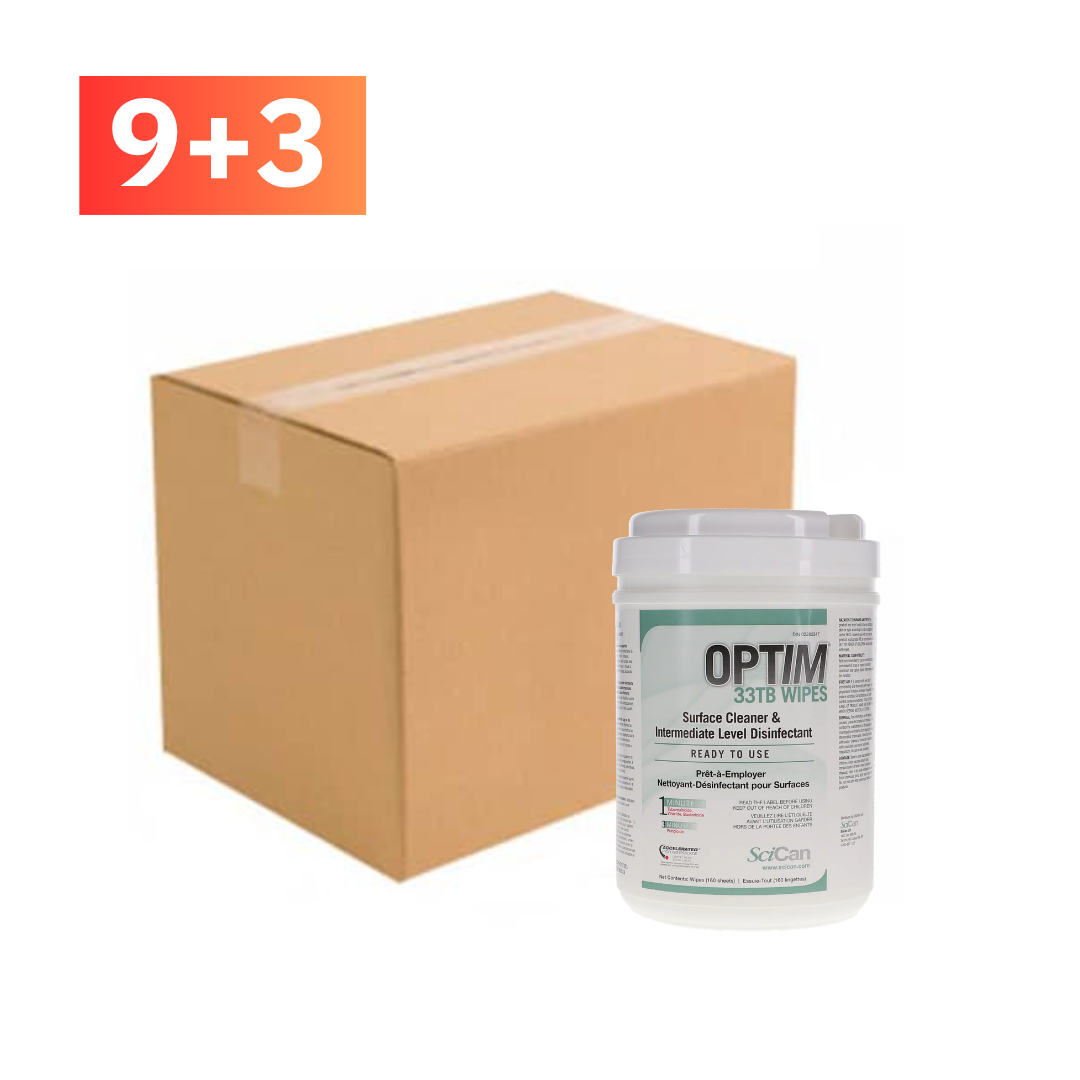 Optim 33TB dental disinfectant wipes container case