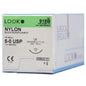 Fil de suture monofilament de nylon noir avec aiguille triangulaire C6, taille 5-0, 18 po (45 cm), 12/PAQ