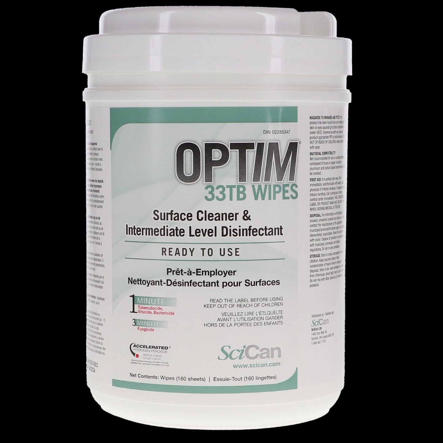 Optim 33TB, Disinfectant Wipes, Unscented