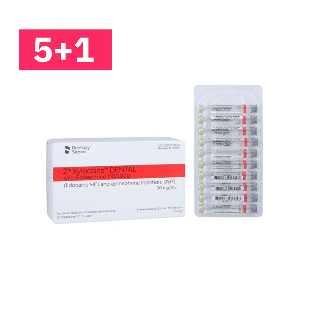 Xylocaine (Lidocaine) HCl 2% with Epinephrine 1:100,000 dental anesthetic cartridges
