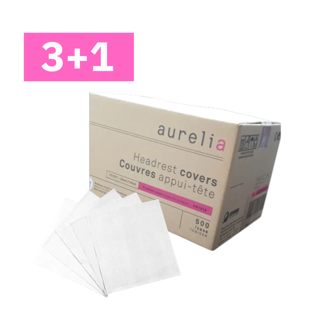 aurelia headrest covers with three white covers 