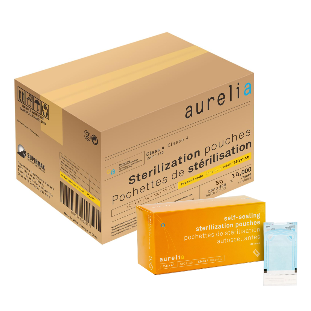 Aurelia sterilization pouches case 2.5x4