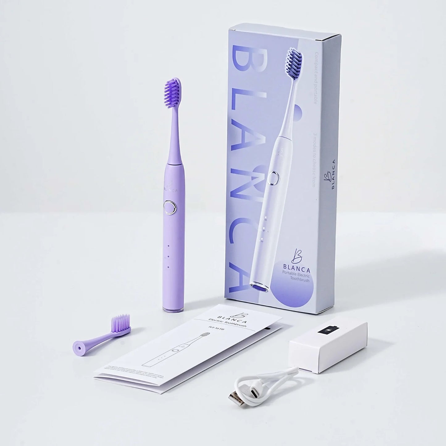 Purple Blanca manual toothbrush patient retail dental clinic oral hygiene Canada