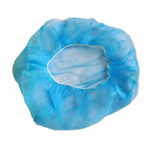 Bouffant Head Cap Cover Non-Woven 21" , 100/Pk Blue